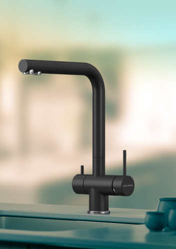 Смеситель для кухни Paulmark SKALEN Sk213020-AN на мойку черный - фото 2